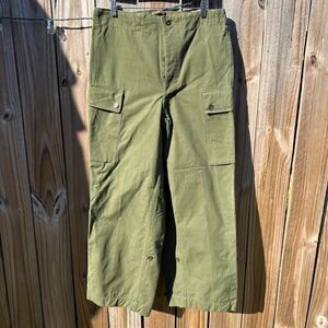 Vintage 50s Belgian Military Cargo Pants Size 34x29.5